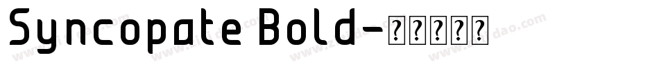 Syncopate Bold字体转换